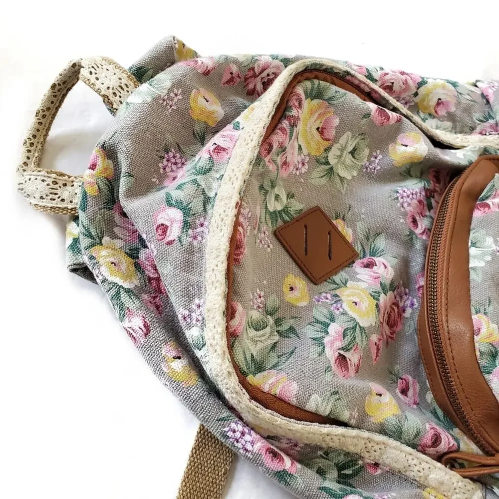 Madden Girl | Floral Backpack Vegan Leather Trim